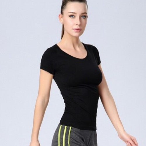 Yoga Short Sleeve Professional Sports Fitness T-shirt