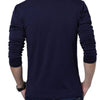 Patchwork O-neck Casual Striped T-shirt Men Long Sleeve Fitness Men